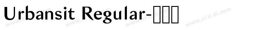 Urbansit Regular字体转换 Urbansit Regular字体转换